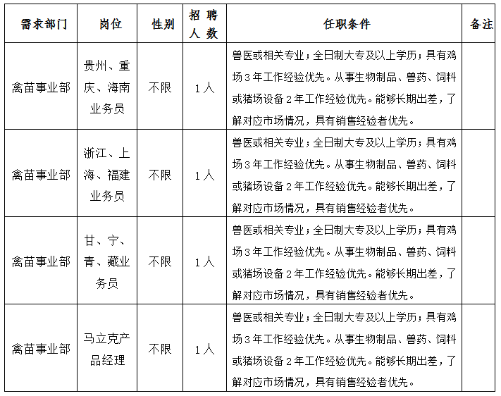 公司招聘信息